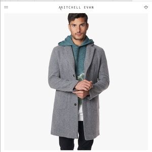 Mitchell Evan Cusack Overcoat In Heather Grey